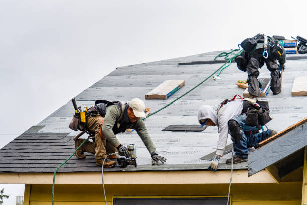 Professional Gutter Installation technician working in Garden City, AL